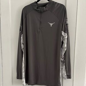 Colosseum Black and Gray Longhorn Quarter-Zip Jacket